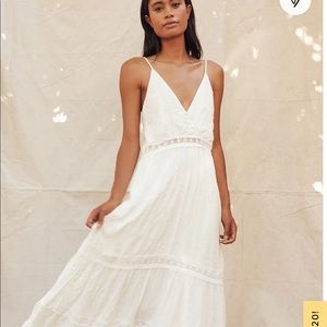 White maxi dress